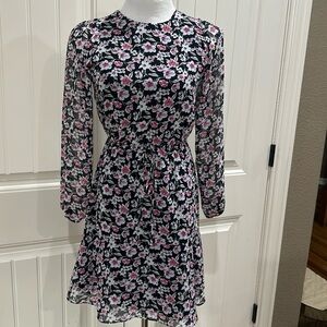 Banana republic tie waist floral mini dress Size Small